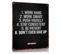 BKGWCSOR Keep Moving Forward Metal Tin Sign Relentless Attitude Wall Plaque Entryway Hallway Patio 8 X 12 inch