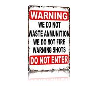 BKGWCSOR Playful Metal Tin Sign Warning Banned Message Wall Poster for Office Break Room Workshop Decor 8 X 12 inch