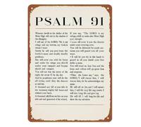 BKGWCSOR Sacred Text Decor Metal Sign Gift 12x8 Inch | Rustic distressed border complements farmhouse decor while highlighting the spiritual message