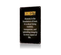 BKGWCSOR School Honesty Definition Metal Wall Decor Sarcastic Definition Signage For Man Cave Garage 8 X 12 inch