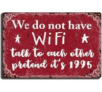 BKGWCSOR Vintage Funny Tin Sign We Do Not Have Talk 1995 Metal Plaque For Bar Cafe Office Tech Zone Wall Decor Nostalgic 8 X 12 inch