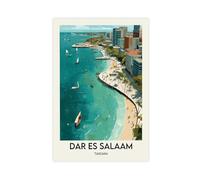 BKHJSASU Poster su tela, motivo: Dar Es Salaam, decorazione per camera da letto, ufficio, camera da letto, regalo, 50 x 75 cm