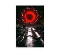 BKHJSASU Poster su tela, motivo: Pipeline Beneath The Red Sun (1), decorazione per camera da letto, ufficio, camera da letto, regalo, 60 x 90 cm