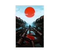 BKHJSASU Poster su tela, motivo: Pipeline Beneath The Red Sun (2), decorazione artistica da parete per soggiorno, camera da letto, 30 x 45 cm