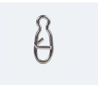 BKK Fast Snap-41 Moschettoni in Acciaio Inossidabile Grigio a Forma di D per Climbing e Camping (2)