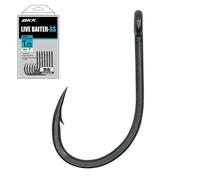 BKK Live Baiter-SS Hook | 1/0 | Confezione da 7 | Rivestimento super scorrevole per acqua salata | Punto di gancio | Gambo forgiato | Gancio a J