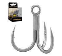 BKK Raptor-Z - Ami tripli 4/0, confezione da 4 pezzi, resistenti all'acqua salata, con rivestimento in stagno, punta a terra resistente, per esche