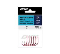 BKK RED OCTOPUS BEAK STRAIGHT EYE - CONFEZIONE: 5 pezzi, MISURA AMO: 5/0