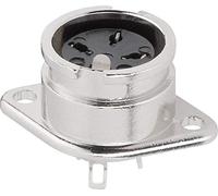 BKL Electronic 0202015 - Connettore circolare DIN a flangia, contatti, numero di poli dritti (num): 3 argento