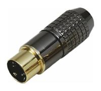 BKL Electronic 0204018 - Connettori in miniatura DIN, dritti, 4, colore: nero, 1 pezzo