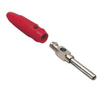 BKL Electronic 072149-P Spina a banana maschio, Verticale Ø del mandrino: 4 mm Rosso 1 pz