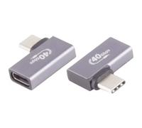 BKL Electronic 10080135 Adattatore USB-C ®, 4.0, angolo 90° sinistra/destra, Pr