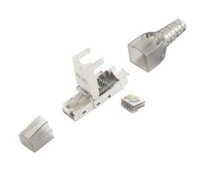 BKL Electronic 10121201 Spina RJ45, senza utensili, STP, CAT 6A Spina dritta N