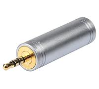 BKL ELECTRONIC 1103096 1103096 Jack Audio Adattatore [1 Jack maschio 2,5 mm - 1 jack femmina 3,5 mm] Oro