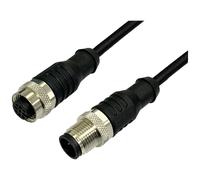BKL Electronic 2702039 Prolunga attuatore sensore M12 Spina, dritta su boccola,