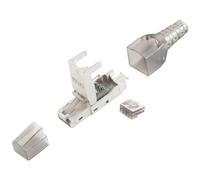 BKL Electronic Connettore RJ45, senza attrezzi, STP, CAT 6A 10121201, numero di poli dritti 8P8C, argento 1