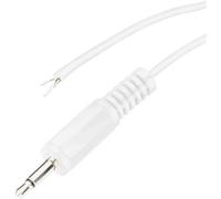 BKL ELECTRONIC Jack 3.5 mm maschio, Dritto 1101148 Numero di poli (Num): 2 Mono Bianco 1 pc(i)