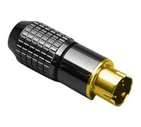 BKL 0204020 - Connettore mini-DIN - 6 poli, metallo, dorato