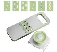 Bkljkf Affettatrice per cetrioli - Grattugia aglio con retro magnetico - Hacker ergonomico e grattugia per formaggio, cipolle, patate e insalata - per ristorante cucina domestica