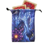Bkljkf Borsellino Per Carte Tarocchi - Scatola Portamazzi in Velluto | Custodia Vintage Gotica Per Mazzi Da Gioco Divinazione Halloween Lettura