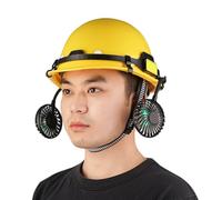 Bkljkf Casco di sicurezza BAU ventilato | Casco da cantiere con ventilazione - ergonomico di protezione della testa con 2 ventilatori ricaricabili per lavoro, fai da te, industria, lavori