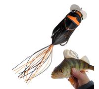 Bkljkf Esca per nera, esca da, 65 mm, esca per trota d'acqua con due ganci, simulazione di cicale per esche vive per animali marini