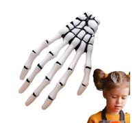 Bkljkf Fermaglio per capelli a mano con teschio, per Halloween, per donne e ragazze