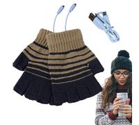 Bkljkf Guanti riscaldati senza dita, Guanti riscaldati da donna | Guanti invernali senza dita USB per uomo e donna - per l'inverno, Guanti USB per la colpa, la