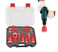 Bkljkf Kit Fresatrici per Piastrelle | Utensile di Rifinitura ad Alta Precisione - Punta Trapano per Porcellana Granito Ceramica - per Installazione Scarichi Riparazione Muri Cablaggi Elettrici