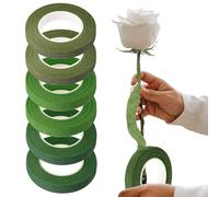 Bkljkf Nastro Floreale | 1,2 Cm X 165 M Per Avvolgimento Bouquet,6 Rotoli per Arti Creative, Bouquet Matrimonio e Composizioni Floreali