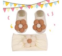 Bkljkf per bambini e, morbidi e sicuri, set di cerchietto e floreali, per bambini, bambini, camminate, foto, compleanno, casa, all'aperto, battesimo, cerimonia