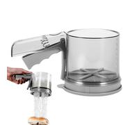 Bkljkf Setaccio per Zucchero a Velo | Acciaio Inossidabile Setaccio Manuale | Doppio Strato Semiautomatico Polverizzatore per Casa Ristorante | Cucina Professionale Ristorante Casa Torte