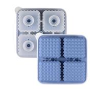 Bkljkf Stampo in silicone a forma di conchiglia - 4 Cavity Silicon Square Chilling Cube Maker Tably | Riutilizzabile stampo facile per feste, vita quotidiana, piscina, cucina