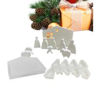 Bkljkf Stampo in Silicone per la Realizzazione di Presepi | In Gesso | Stampo In Silicone Per Il Presepe Di Natale - Per Sapone, Profumate e Compleanni
