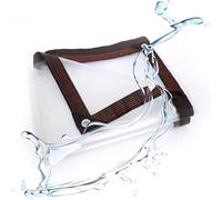 BKOOKYY Telone Impermeabile per Esterno 2.5x3, Teloni Trasparente con Occhielli, Telo Copertura Impermeabili, Antipolvere Antipioggia A Prova di Vento, per Balcone, Gazebo E Giardino