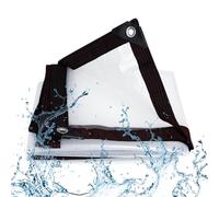 BKOOKYY Teloni con Occhielli Trasparente 2.5x10m, Telo Impermeabili per Esterno, Telone Copertura Protezione Piante, Telone Impermeabile, Antipolvere, per Balcone, Gazebo E Giardino