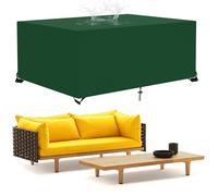 BKPH Coperture per Mobili da Giardino Impermeabile, Copritavolo Da Esterno Oxford, 420D Resistente Tessuto Oxford, Anti-UV, Antipolvere per Protezione Sedie Tavoli, Verde, 150x100x70cm