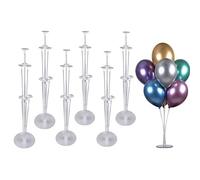 Bkrdty Supporto per Palloncini 6 Pezzi Kit Porta Palloncini 28 Pollice Trasparente Riutilizzabile Base per Fioriera per Compleanni, Matrimoni, Baby Shower, Natale, Halloween