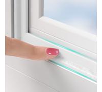 BKSAI Guarnizione per finestre, paraspifferi per finestre, 2 - 7,5 mm, autoadesiva, per finestre, finestre in legno, plastica, 3 m, colore bianco