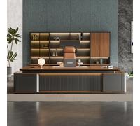 BKSAYAETou Scrivania amministrativa per computer da 70,9"/78,74", moderna, semplice e lussuosa, a forma di L per boss, manager e presidente, utilizzata in soggiorno, studio.