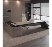 BKSAYAETou Scrivania amministrativa per computer da 70,9"/78,74", moderna, semplice e lussuosa, a forma di L per boss, manager e presidente, utilizzata in soggiorno, studio.