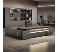 BKSAYAETou Scrivania amministrativa per computer da 70,9"/78,74", moderna, semplice e lussuosa scrivania a forma di L per dirigenti, manager e presidenti, utilizzata in soggiorno, studio e ufficio.