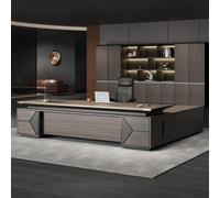 BKSAYAETou Scrivania amministrativa per computer da 78,74"/86,6", una scrivania moderna, semplice e lussuosa a forma di L per capi, manager e presidenti, utilizzata in soggiorno, studio e ufficio.