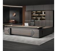 BKSAYAETou Scrivania amministrativa per computer da 78,74"/94,5", una scrivania moderna, semplice e lussuosa a forma di L per capi, manager e presidenti, utilizzata in soggiorno, studio e ufficio.