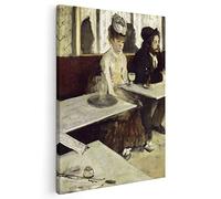 BKstuff - Quadro - Pronto da appendere - Stampa su tela canvas - Opere di Edgar Degas (30x40cm, Assenzio, Edgar Degas)