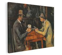BKstuff - Quadro - Pronto da appendere - Stampa su tela canvas - Opere di Paul Cézanne (32x40cm, I giocatori di carte, Paul Cézanne)