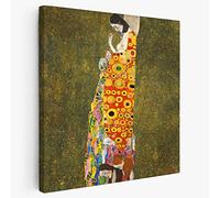 BKstuff - Quadro - Stampa su tela canvas - Gustav Klimt Donne da appendere Arredamento (100x100cm, Speranza II, Gustav Klimt)