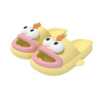 BKSYCOOL Pantofole da donna a forma di pesce, comode, con punta aperta, sandali unisex da spiaggia, infradito divertenti estive, regali creativi, Yello, 40 EU