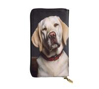 BKTRAVERPT Grazioso portafoglio lungo con cerniera, con motivo cane labrador, in pelle, portamonete, organizer per carte di credito, per donne, con motivo stampato in 3D, per donne e uomini, Motivo