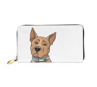 BKTRAVERPT Portafoglio lungo in pelle con stampa bulldog francese con cerniera, elegante organizer per carte di credito, pochette per donne e uomini, portafoglio per telefono, Motivo stampato in 3D,